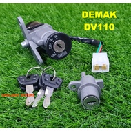 DEMAK DV110 FRONT REAR MAIN SWITCH IGNITION HANDLE SEAT KEY KUNCI DEPAN BELAKANG COMPLETE FULL SET D
