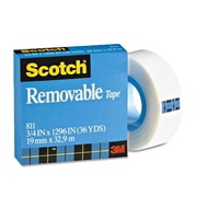 3M Scotch Removable Tape 811 (19mm x 32.9m) Matte Finish
