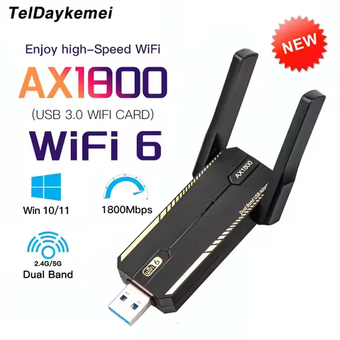USB WiFi 6 AX1800 USB 3.0 Adapter Dual Band 2.4G/5Ghz USB Receiver Dongle Wifi Network Card Wireless