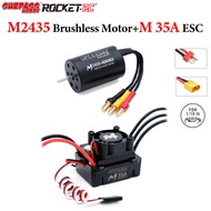 SURPASS HOBBY M2435 Waterproof Brushless Motor With M35A ESC 2S For 1/18 RC Car Truck Monster Boat W