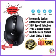 EZNET Wireless Mouse Silent Rechargeable Ergonomic Mouse Bluetooth Gaming Mouse Laptop 3 DPI