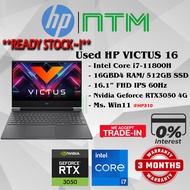 #HP310 USED HP VICTUS 16 intel i7-11800H 16GBD4 512GB SSD Nvidia RTX3050 RTX 3050 Gaming Laptop 4060