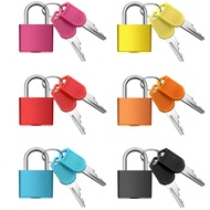 6/3/1pcs Mini Padlock Travel Suitcase Lock 1.25 Inch With 2 Keys, Multi-Color Key Chain Lock, Metal