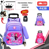 GIOBAGS 3-Wheel Trolley Bag for Elementary School Girls 638