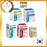 [ACCU-CHEK] Blood Glucose Monitoring Test Strips Latest Expiration From Korea Instant Guide Active Performa