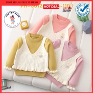 Jacket for girls, fashionable long-sleeved sweaters for children, high-quality rabbit fur sweaters f