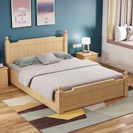 {SG Sales}HDB Storage Bed Frame with Storage Drawers High Box Double Bed Bedframe Wooden Bed Queen King Bed Storage Bed Frame Solid Wood Bed Household Bedroom Children's Bed