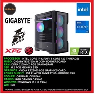 Gaming PC Desktop Intel Core i7-12700F/16GB/32GB/512GB SSD/1TB SSD/RTX5060 8GB/600W