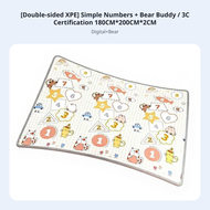 Infant Crawling Mat Thick XPE Foam Play Mat Double-Sided Cartoon & Number Design Waterproof Nursery 