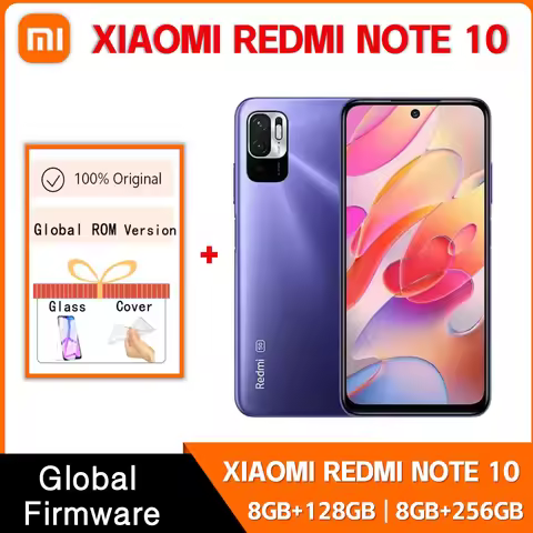 5G Smartphone Xiaomi Redmi Note 10 128GB 256GB 7nm Dimensity 700 6.5 Inch Display 48MP Camera 5000mA