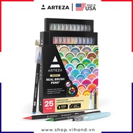 Bộ bút lông cọ màu nước Arteza Real Brush Pens - 24 Màu (Tặng cây Water Brush Pen)