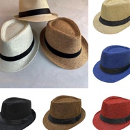 Fedora Kids Cowboy Jazz Kids Tompi Plain Straw Fedora Hat Kids Import Quality T46