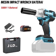 JLD Brushless Impact Tool high torsi Brushless impact Baterai 1090V 2 Baterai  pembuka baut mobil in