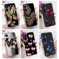 For Infinix Hot 20 5G 6.6" Case Fashion Design Butterfly Soft Silicon TPU Black Cover For Infinix Ho
