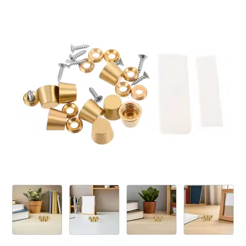 8Pcs Brass Riser Feet Solid Furniture Feet for Wooden Display Tray Cutting Board Jewelry Box Hardwar