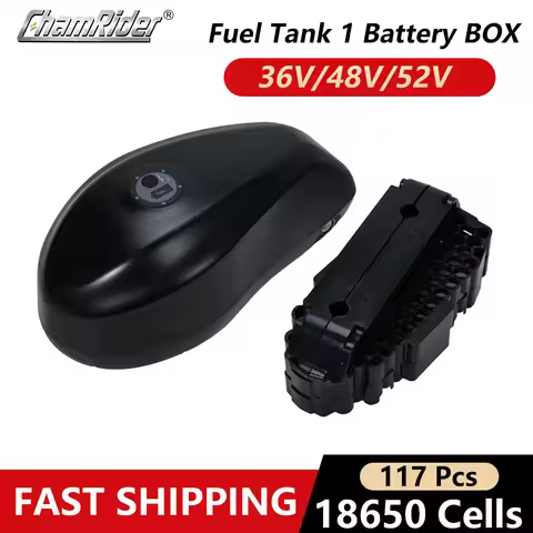 ChamRider Fuel Tank 1 Battery Case 48V Electric Bicycle Battery Box 36V Ebike Downtube Box 52V 13S9P