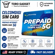 Celcomdigi Prepaid【013-AABBXXX】Unlimited Internet up to 100mbps & Unlimited Call Simkad Sim Card