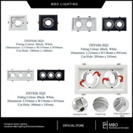 LED Eyeball Casing Recessed Fitting GU10 &amp; MR16 Diet-Cast Single &amp; Double &amp; Triple