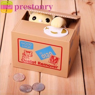 PRESTONRY Money Saving Box Electronic Cute Cat Panda Thief Stealing Piggy Bank
