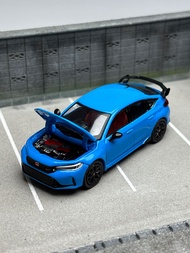 Tuoyi POPRACE 1/64 Alloy Car Model Toy Honda Civic (FL5) -Reracing Blue Limited Edition Car Model