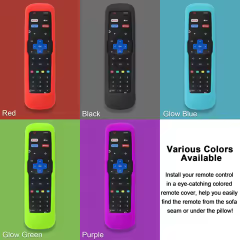 Silicone Case fit for Hisense Roku EN3A38 Remote, for TCL Roku 55RP620K Remote, R50B7120UK R55B7120U