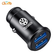 GTIOATO Car Charger Dual USB Quick Charger Cellphone Charger 12-24V For Volkswagen Golf MK7 Scirocco Touran Golf MK6 Jetta Polo Sharan Beetle Golf MK5