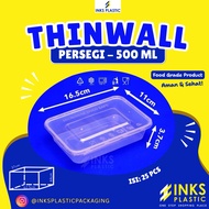 THINWALL SQUARE 500 RECTANGLEML 500ML Food Storage Container Food Container