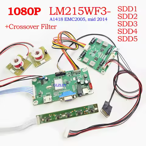 For iMac A1418 EMC2005 mid 2014 LM215WF3-SDD1 D2 D3 D4 D5 1920*1080 eDP 32P LCD Driver Board Kit HDM