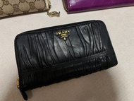 Prada Nappa Gaufre Zip Wallet