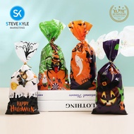 Steve Kyle Fifty Pieces 4in1 Halloween Candy Bags Spooky Print Cookie Packaging Bags Party Supplies