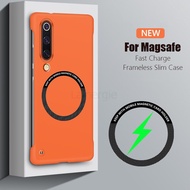 Ốp lưng mỏng từ tính không khung cho Xiaomi Mi 9 mi 10 Pro mi9 mi10 Pro Vỏ lưng cứng sạc không dây