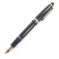 【5積分】成色極佳 □MONTBLANCMeisterstück 146 筆帽式鋼筆，14K 金筆尖 (F)，黑色，德國製造，男士推薦 ◎