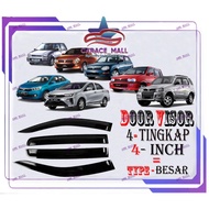 kembara 4Tingkap Air Press Miria Window Kereta kancil DoorVisor Mugen tingkap kereta Kenari kelisa d