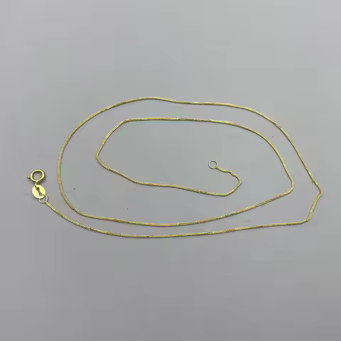 Biggest Promotion 18k Au750 Gold Necklace Clavicle Chopin Chain High Luster Good Quality for Women L