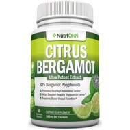 Citrus Bergamot - 500 mg - 90 Vegetarian Capsules - 38% Polyphenols - Natural Premium Quality Citrus