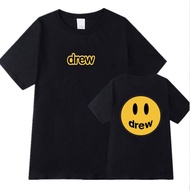 ใหม่แฟชั่นTshirt Drew House Smile Face Teesผู้ชายผู้หญิงDrew Classic Design T Shirtชายฤดูร้อนJustin Bieberเสื้อยืดผ้าฝ้ายTops