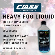 Clars Heavy Fog Liquid 1L / Fogging Liquid - For Disco Light / Concert / Stage Performance / 舞台专用烟雾 