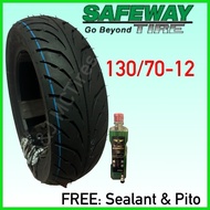 ♀  ◴ SAFEWAY TIRE 10" & 12", TUBELESS (FREE SEALANT & PITO) For Burgman, Gravis, Avenis, Fazzio, et