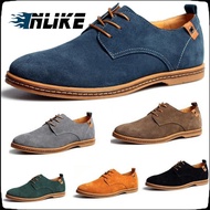 COD SILIFE【Size 39-48】Men's Oxfords Casual  Suede European style Leather Shoes KHDBFSD