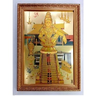 Ayyappan Swamy Photo Frame Gold With Glass