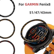 Metal Bezel Case for Garmin Fenix 8 AMOLED 51mm 47mm 43mm Bezel Ring Protecive Case SmartWatch Cover