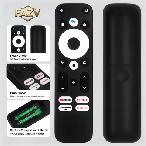 FAZV Voice Remote Control for Mecool KM2 KM2+ KM7+ KD3 Android 4K HDR Streaming Player TV Stick