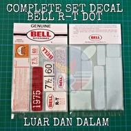 Bell Helmet Sticker Decal for RT DOT complete Set stiker Luar Dalam