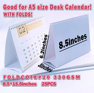 Foldcote 330gsm desk calendar MAKAPAL! Desk Calendar Standee with Score lines! pakibasa po descripti