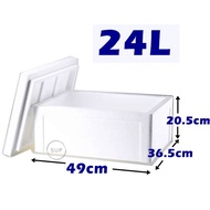 Styrofoam Ice Box (24L) / Cooler Box / Picnic box / Gabus /  Foam Box / Fish Box / Tong Ais Polyfoam