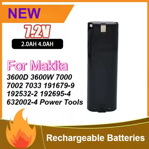 7.2V 2000mAh 4000mAh Battery for Makita 3600D 3600W 7000 7002 7033 191679-9 192532-2 192695-4 632002