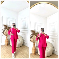 HUM - RFS Daily Suit Wanita Setcel LIVY/ Set One Set Knit Suit Hornet
