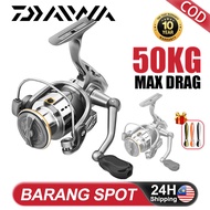 DAIWA Reel Mesin Pancing 50KG Drag Spinning Reel Fishing Reel Body Handle Ultra Light Jigging Reel