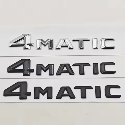 3D ABS 4MATIC Logo 4 MATIC Emblem For Mercedes A B C E G S GLA GLB GLE GLC GLS ML Rear Trunk Badge L