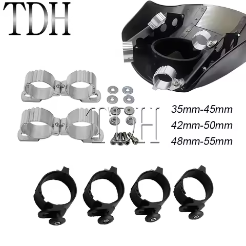 Fork Clamp Quarter Half Gauntlet Club Style Headlight Fairing Mount Bracket Adjustable Clamp Clip 35